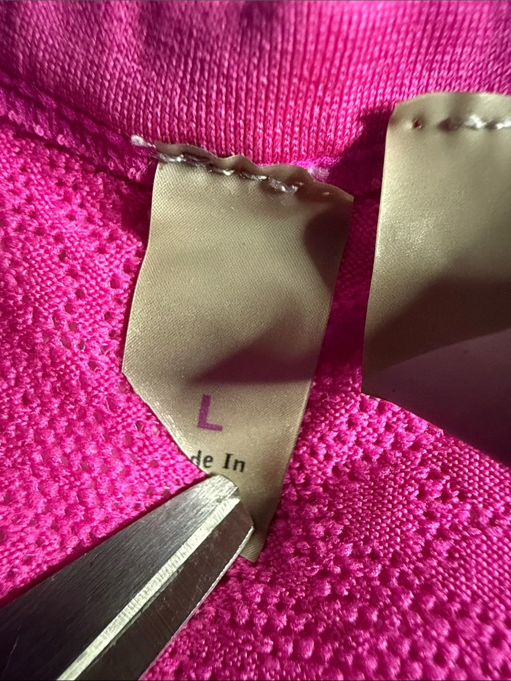 Athleta Velocity Pink Lace Racerback Activewear Tank Top Size L